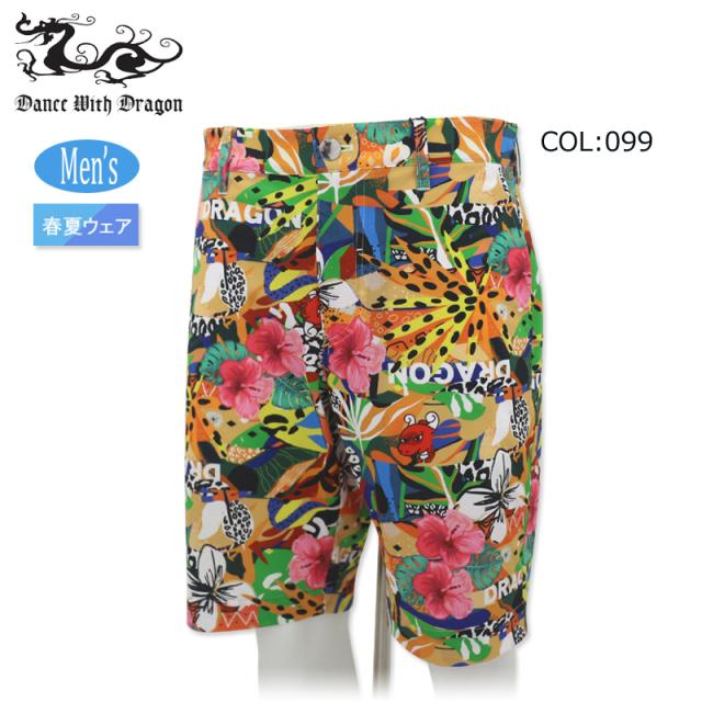 DANCE WITH DRAGON ダンスウィズドラゴン D1-435331 メンズ ハーフパンツ ストレッチ DWD ゴルフウェア 春夏秋