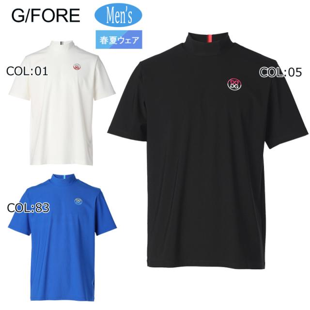 G/FORE (GFORE) ジーフォア 073213001 メンズ 半袖 モックネックシャツ ストレッチ ゴルフウェア スポーツウェア 春夏