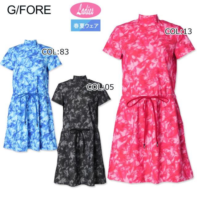 ジーフォア ゴルフ ウェア レディース 半袖 ワンピース ジーフォア
