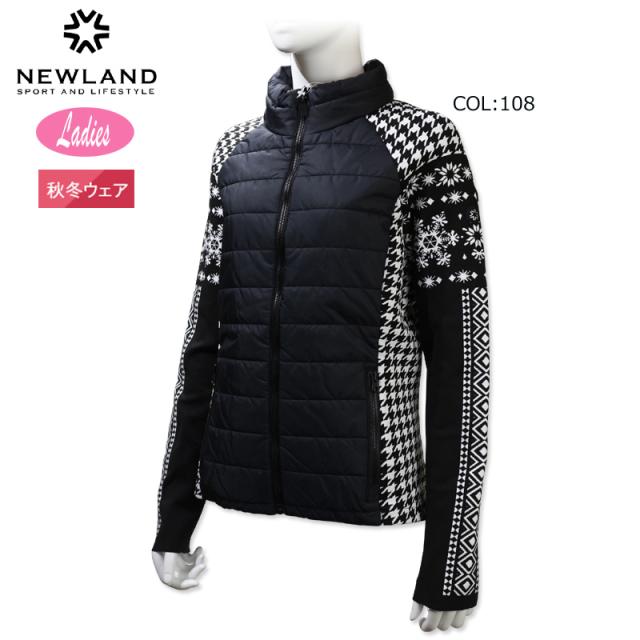ニューランド NEWLAND VENUS3C レディース アウター ブルゾン 中綿 防風 ニット ストレッチ ゴルフウェア スポーツウェア 秋冬春
