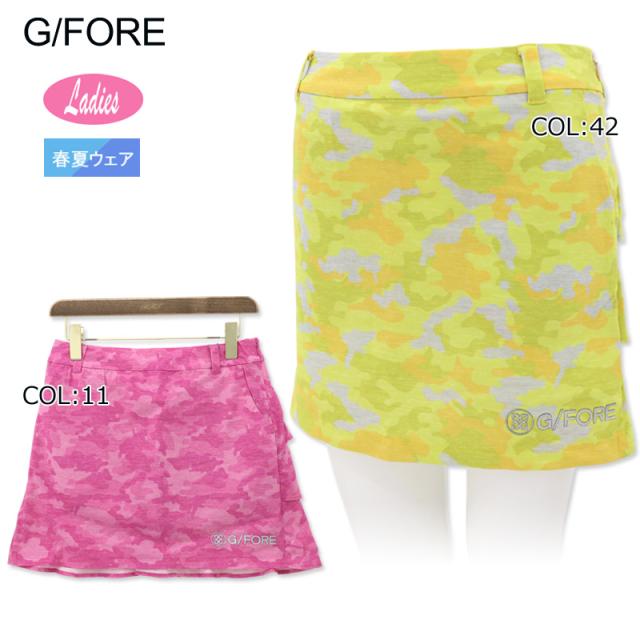 G/FORE (GFORE) ジーフォア 073212352 レディース 迷彩 スカート インナーパンツ付 ゴルフウェア スポーツウェア 春夏