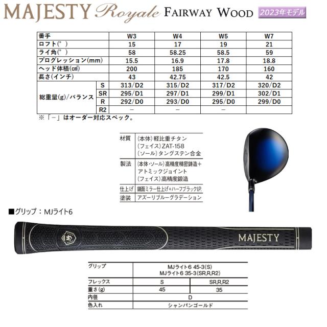 マジェスティ ゴルフ(MAJESTY GOLF) 2023 ロイヤル (Royale) フェアウェイウッド 右用 MAJESTY LV550 カーボンシャフト_9