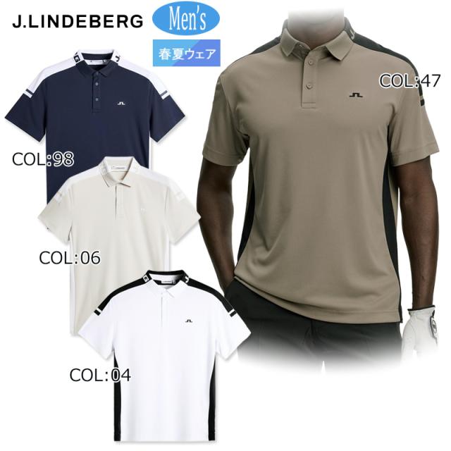 2026年春夏モデル 【ネコポス配送可能】ジェイリンドバーグ J.LINDEBERG 071-25342 メンズ ポロシャツ 半袖 ゴルフウェア スポーツウェア 春夏秋