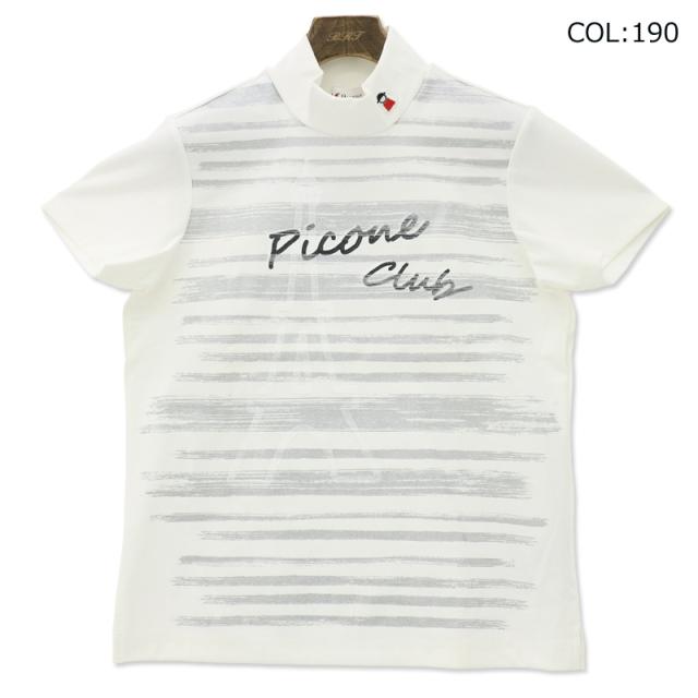 ピッコーネクラブ PICONECLUB C359422 レディース 半袖 ハイネック プルオーバー 吸水速乾 UVカット 接触冷感 ゴルフウェア スポーツウェア 春夏 ピッコーネクラブ PICONECLUB C359422 レディース 半袖 ハイネック