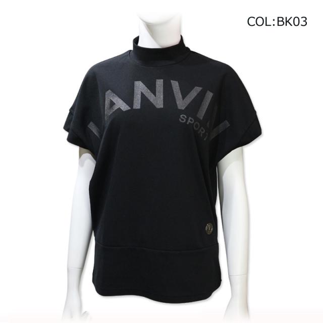 ランバン LANVIN VLX1581W2N レディース 半袖 モックネック シャツ 吸水速乾 UVカット ゴルフウェア スポーツウェア 春夏 ランバン LANVIN VLX1581W2N レディース 半袖 モックネック シャツ