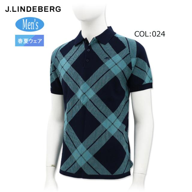 ジェイリンドバーグ J.LINDEBERG 071-12240 メンズ ニットポロシャツ GLENMUIR ゴルフウェア スポーツウェア 秋冬春