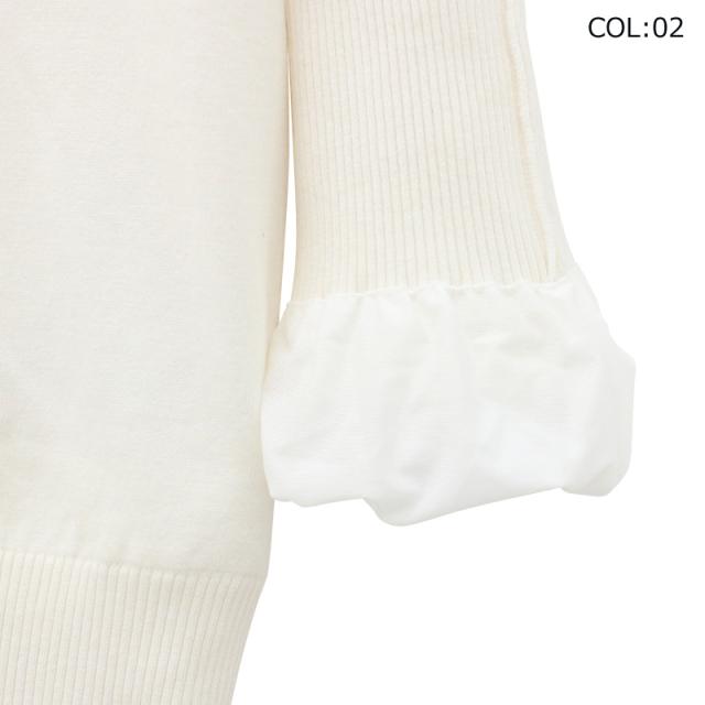 WAAC ワック 072334761 レディース セーター Vネック切替