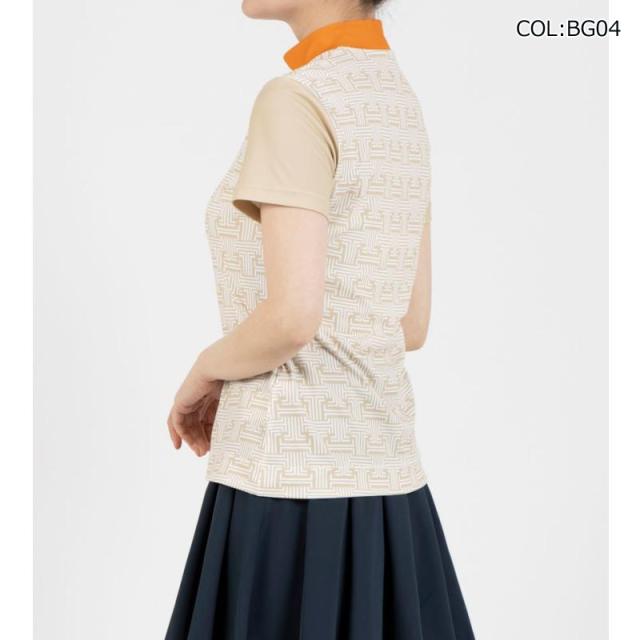 【ネコポス配送可能】 ランバン LANVIN VG5SHS42L レディース モックネック半袖シャツ ＵＶカット吸汗 クーリング効果 サンスクリーン ゴルフウェア スポーツウェア 春夏_2