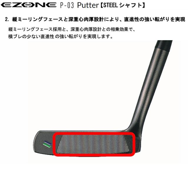 ヨネックス(YONEX) イーゾーン(EZONE) P-03(L型) 軟鉄鍛造 パター