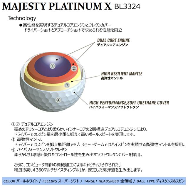 MAJESTY PLATINUM X ゴルフボール 12個 MAJESTY PLATINUM X ゴルフボール 12個 楽天市場】MAJESTY