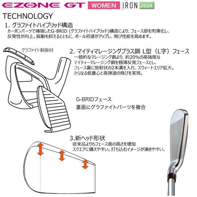 ヨネックス (YONEX) 2024 イーゾーン GT レディース アイアン 4本組(#7