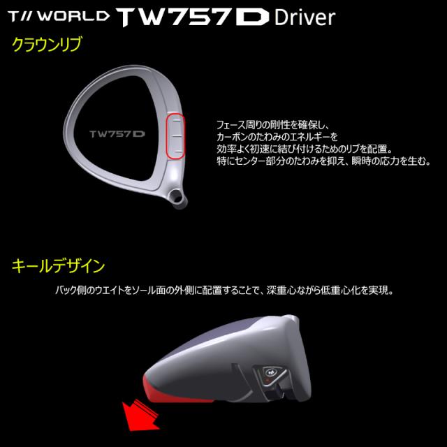 本間ゴルフ (ホンマ/HONMA) ツアーワールド (T//WORLD) 2022 TW757 Type-D ドライバー (10.5°/±1°) 右用 TW757専用 ヴィザード カーボンシャフト_8