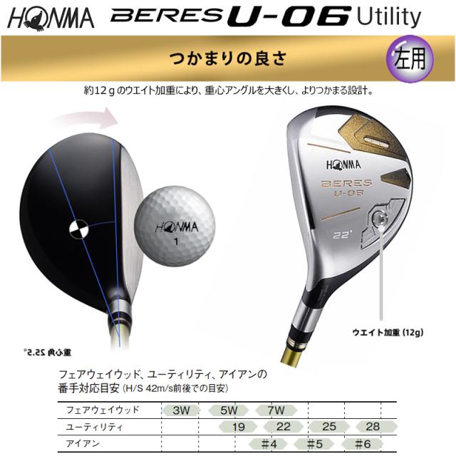 左用】本間ゴルフ (ホンマ/HONMA) BERES ベレス U-06 ユーティリティ
