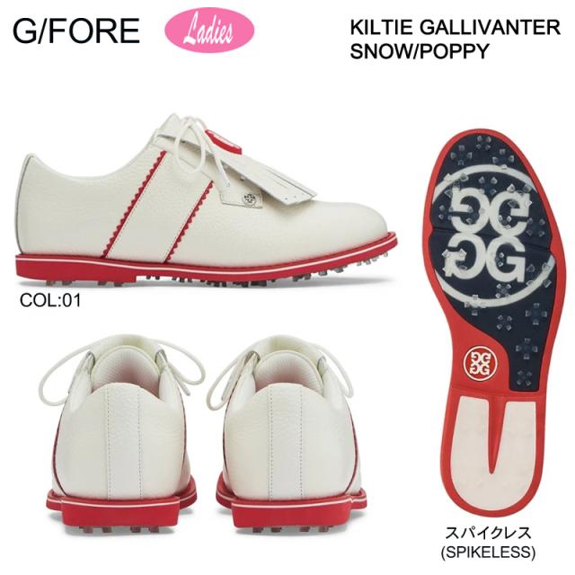 G/FORE GFORE ジーフォア 073422850 G4LS22EF15 レディース ゴルフシューズ スパイクレス 紐靴 WOMENS KILTIE GALLIVANTER /POPPY
