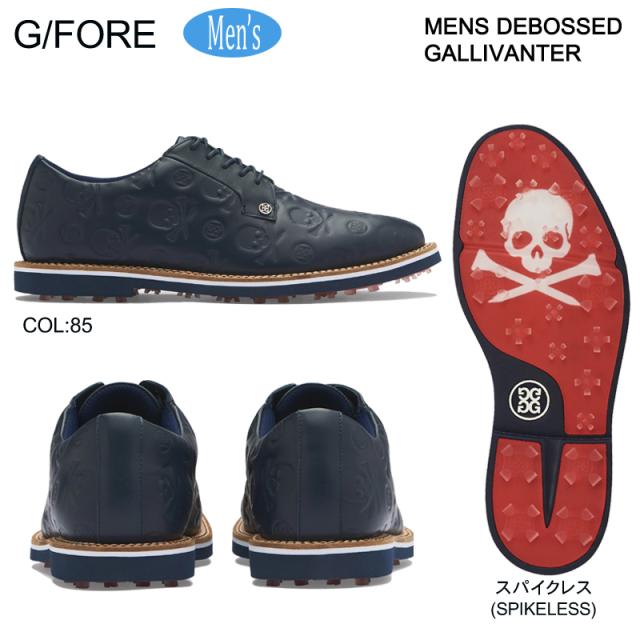 G/FORE GFORE ジーフォア 073424801 G4MS22EF22 メンズ ゴルフシューズ スパイクレス 紐靴 牛革 MENS DEBOSSED GALLIVANTER SPIKELESS
