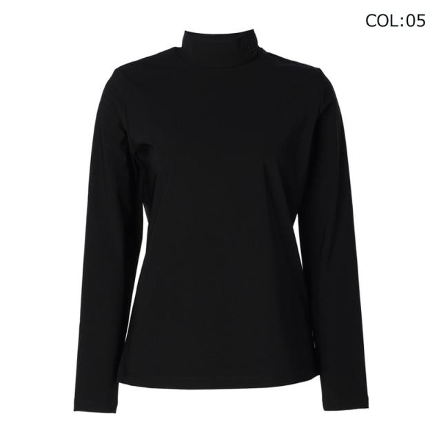 新品ジーフォアG/FOREゴルフウェアレディースシャツ 黒 G/FORE