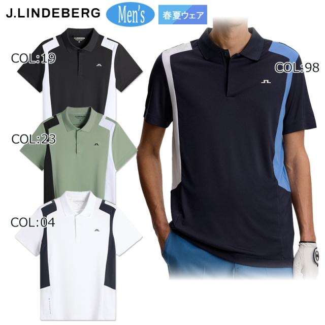 2026年春夏モデル 【ネコポス配送可能】ジェイリンドバーグ J.LINDEBERG 071-25343 メンズ ポロシャツ 半袖 ゴルフウェア スポーツウェア 春夏秋