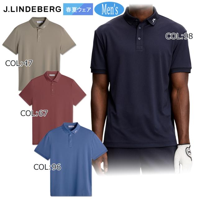 2026年春夏モデル 【ネコポス配送可能】ジェイリンドバーグ J.LINDEBERG 071-25240 メンズ ポロシャツ 半袖 ゴルフウェア スポーツウェア 春夏秋