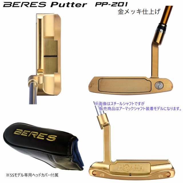 本間ゴルフ パター BERES P303 BLACK IP ベレス ネオマレット スチール