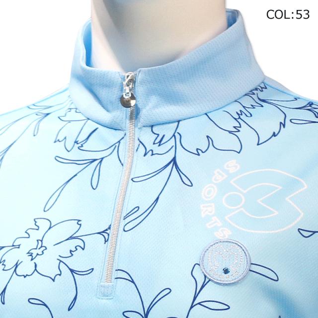 ミラショーン　milaschon　7344274255　レディース　半袖　ハーフジップシャツ　ゴルフウェア　スポーツウェア　春夏の通販は