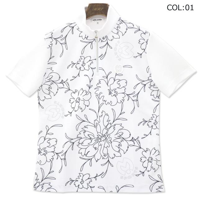 ミラショーン　milaschon　7344274255　レディース　半袖　ハーフジップシャツ　ゴルフウェア　スポーツウェア　春夏の通販は