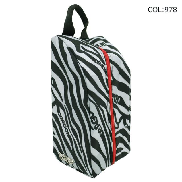 新品☆ダンスウィズドラゴン シューズケース☆ゴルフ靴袋☆ゼブラ ダンスウィズドラゴン シューズケースゴルフ靴袋ゼブラ ダンス