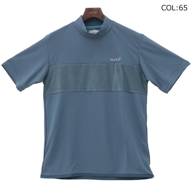 トヴホ tovho 21-153305 メンズ 半袖 モックシャツ モックネック 吸水