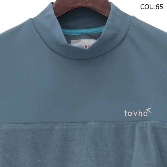 トヴホ tovho 21-153305 メンズ 半袖 モックシャツ モックネック 吸水