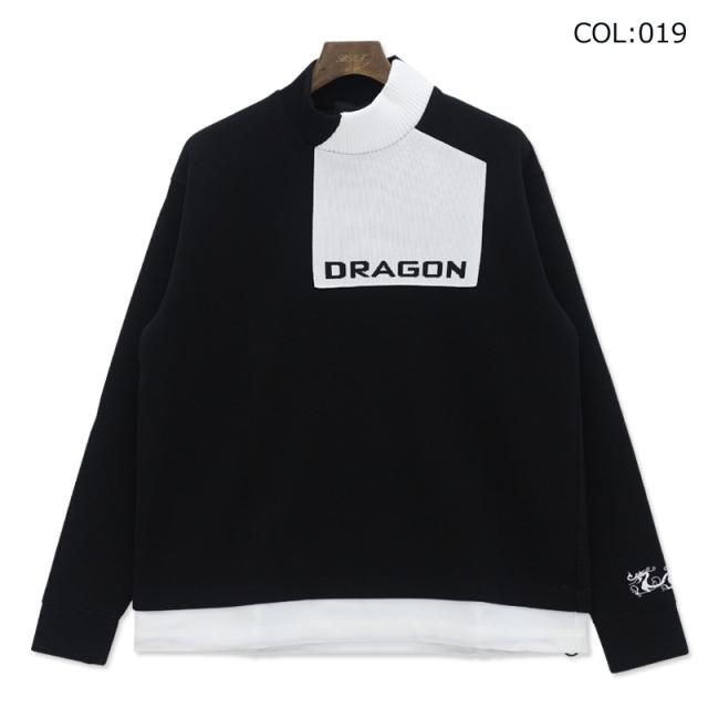 新品 ダンスウィズドラゴン ゴルフ メンズ モックネック ウェア 完売品】ダンスウィズドラゴン ゴルフウェア エンボスモック