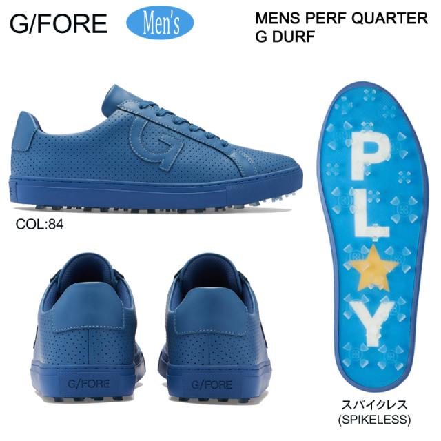 G/FORE GFORE ジーフォア 073424838 G4MF22EF20 メンズ ゴルフシューズ スパイクレス 紐靴 牛革 MENS PERF QUARTER G DURF SPIKELESS