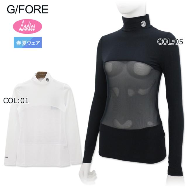 G/FORE (GFORE) ジーフォア 073212066 レディース 長袖 ハイネック インナー メッシュ UVケア 冷却効果 ゴルフウェア スポーツウェア 春夏