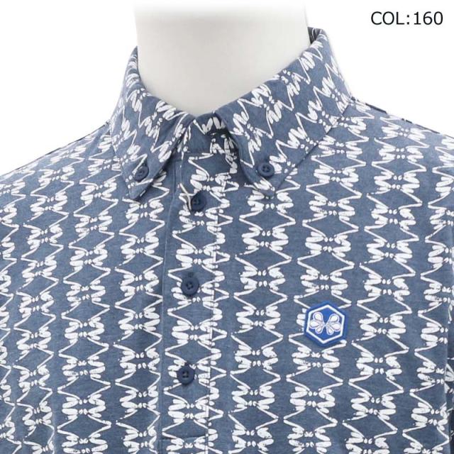 トヴホ tovho 21-153306 メンズ 半袖ポロシャツ モノグラムシャツ