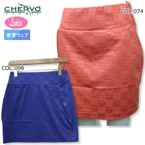 シェルボ CHERVO 032-76172 レディース スカート UVカット ストレッチ ゴルフウェア スポーツウェアの通販は