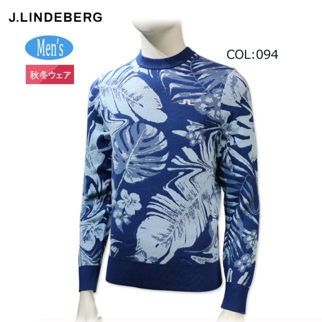 ジェイリンドバーグ J.LINDEBERG 071-18210 メンズ 長袖 ニット ストレッチ性 ゴルフウェア スポーツウェア 秋冬