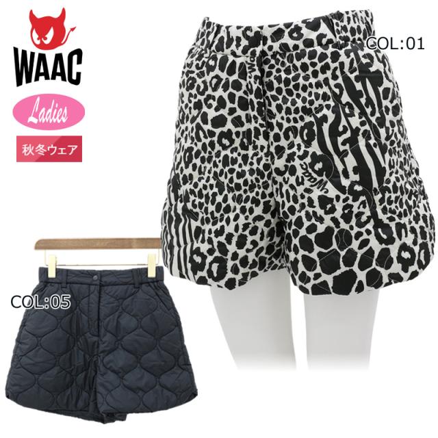 WAAC ワック 072344462 レディース ショートパンツ フレア 中綿 ゴルフウェア スポーツウェア 秋冬