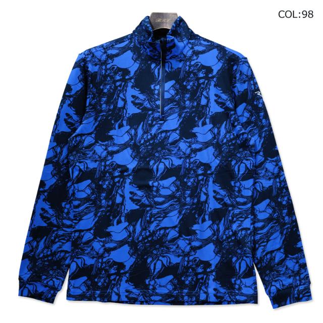サイズ：46 CHERVO シェルボ 長袖ハーフジップTシャツ グレー系