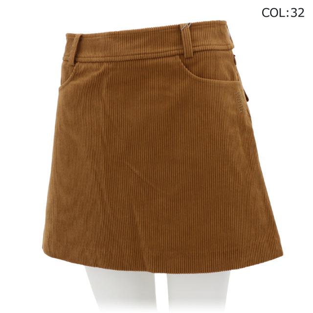 ワック WAAC 072344361 レディース コーデュロイ スカート ゴルフウェア スポーツウェア 秋冬 ワック WAAC 072344361 レディース コーデュロイ スカート ゴルフ