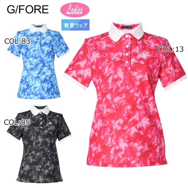 G/FORE (GFORE) ジーフォア 073213057 レディース 半袖ポロシャツ ゴルフウェア スポーツウェア 春夏