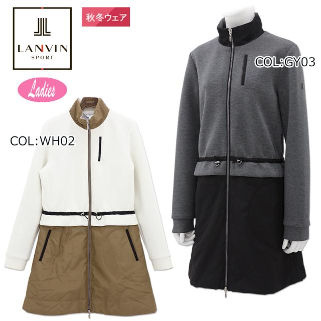 ランバン スポール LANVIN SPORT VLW6081Y1 レディース ダブルジップ モックネック ワンピース ゴルフウェア スポーツウェア 秋冬春の通販は 27,179円