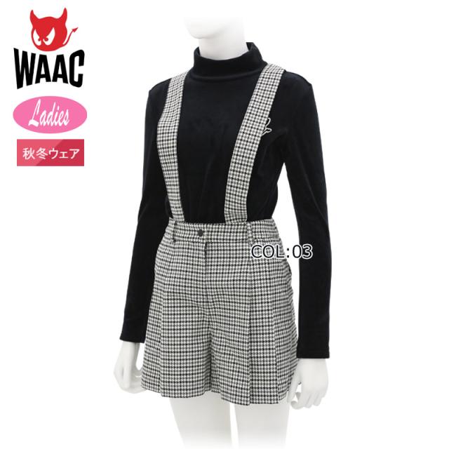 ワック WAAC 072344450 レディース サスペンダー ショートパンツゴルフウェア スポーツウェア 秋冬