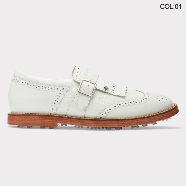 G/FORE GFORE ジーフォア 073424803 G4MF22EF51 メンズ ゴルフシューズ スパイクレス 牛革 MENS MONK STRAP GALLIVANTER SPIKELESS_1