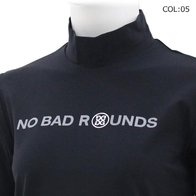 G/FORE ジーフォア MサイズモックネックロングスリーブT-シャツ 黒色 G/FORE ジーフォア MサイズモックネックロングスリーブT-シャツ