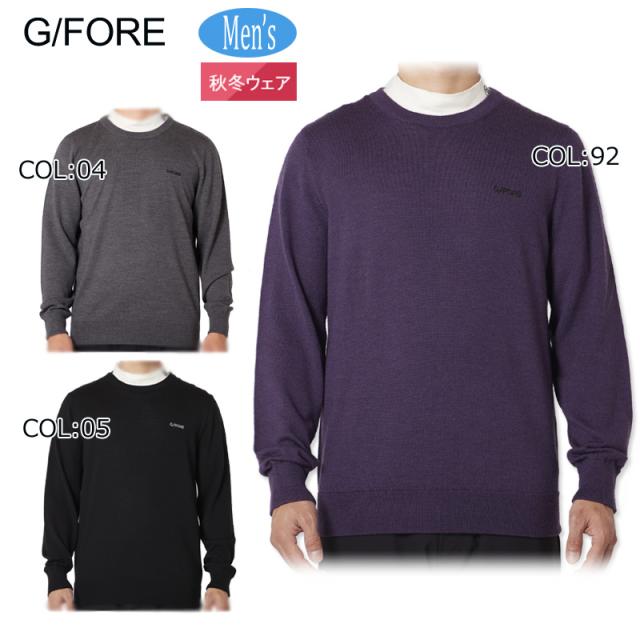 G/FORE (GFORE) ジーフォア 073214702 メンズ セーター ニット クルーネック プルオーバー ゴルフウェア スポーツウェア 秋冬