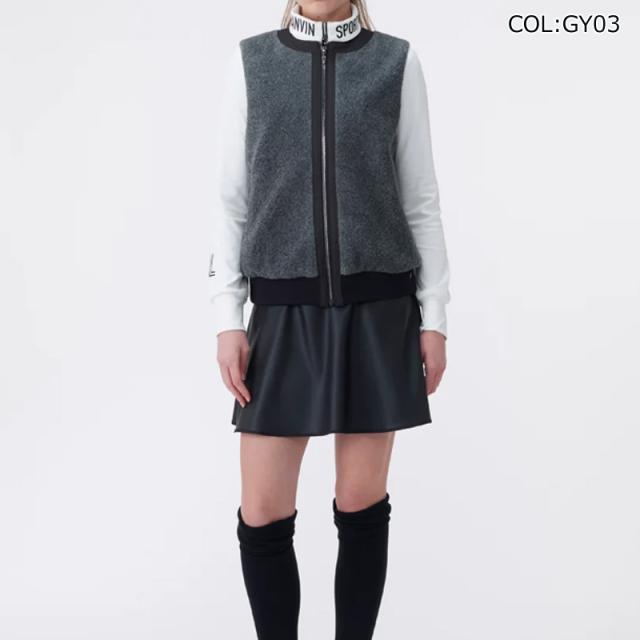 ランバン LANVIN VG5FVE72L レディース ベスト 中綿 アウターベスト 蓄熱保温 フェイクファー ゴルフウェア スポーツウェア 秋冬_9