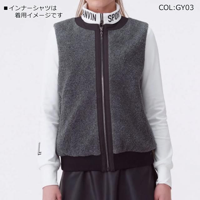 ランバン LANVIN VG5FVE72L レディース ベスト 中綿 アウターベスト 蓄熱保温 フェイクファー ゴルフウェア スポーツウェア 秋冬_1