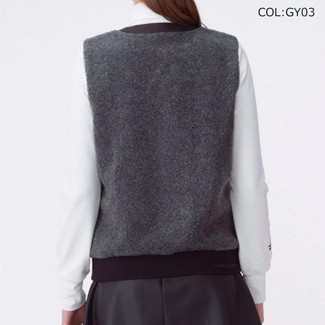ランバン LANVIN VG5FVE72L レディース ベスト 中綿 アウターベスト 蓄熱保温 フェイクファー ゴルフウェア スポーツウェア 秋冬_3