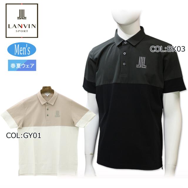 LANVIN SPORT 　ランバンスポール　ゴルフポロシャツ　キラキラロゴ LANVIN SPORT ランバンスポール ゴルフポロシャツ キラキラロゴ