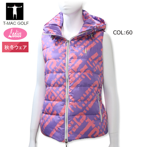 ティーマック T-MAC 7422317218 レディース ダウン ベスト フード取り外し可 保温 ストレッチ ゴルフウェア スポーツウェア 秋冬の通販は 5,742円