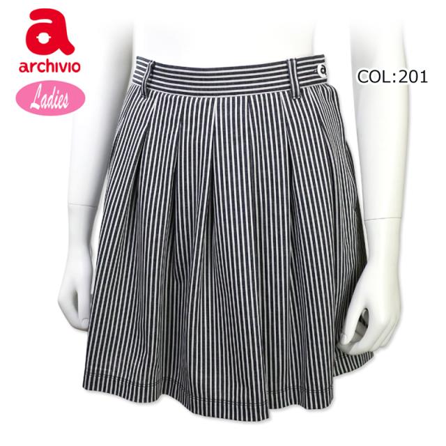 2024年春夏モデル アルチビオ archivio A356513 レディース スカート ストライプ ギャザー ゴルフウェア スポーツウェア 春夏の通販は 15,631円