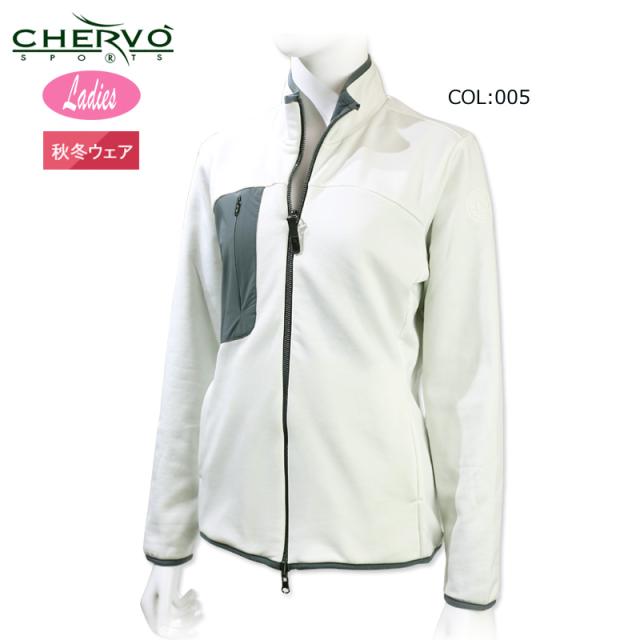 シェルボ CHERVO 032-59112 レディース フルジップブルゾン 防風 撥水 ストレッチ ゴルフウェア スポーツウェア 秋冬